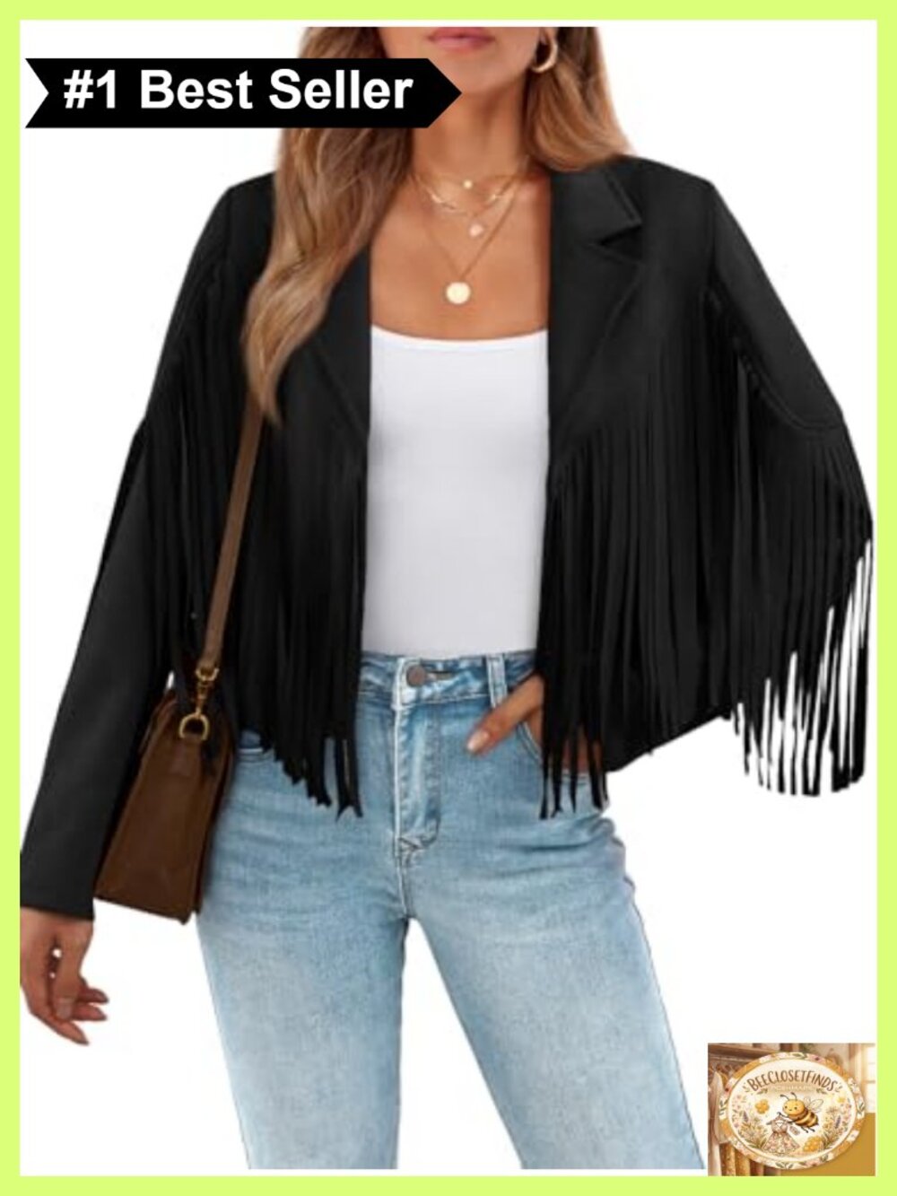 Faux Suede Leather Cropped Fringe Moto Jacket